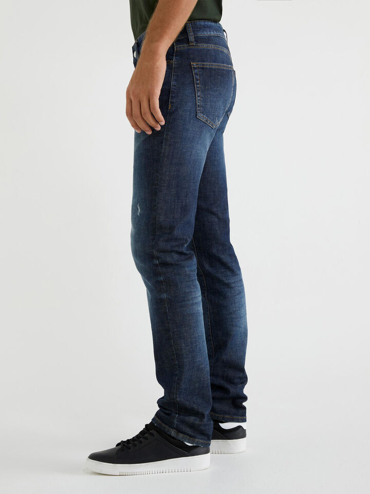 Straight leg jeans in stretch cotton Men image number 2